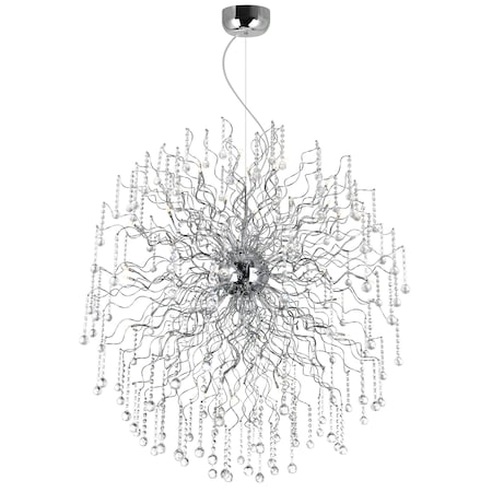 Cwi Lighting Cherry Blossom 48 Light Chandelier With Chrome Finish 5066P47C